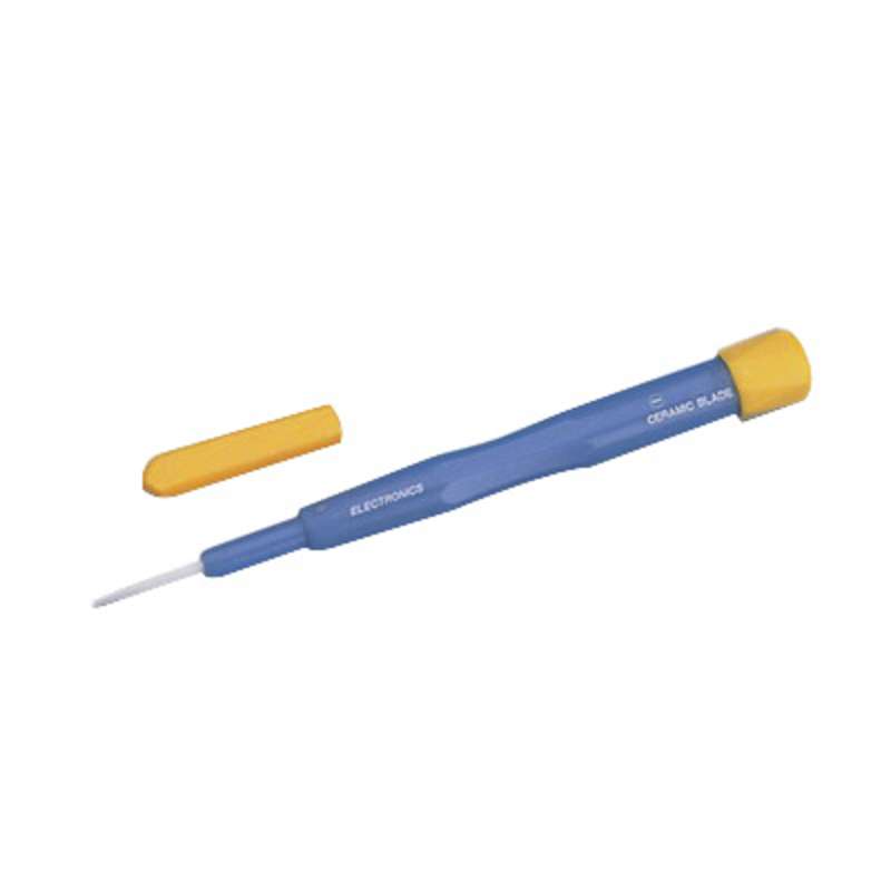 Precision Slotted Tip Alignment Screwdriver with Ceramic Blade and Palm Spinner, 1.8mm x 4-1/4" Long